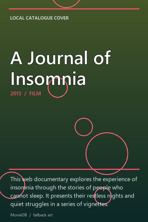A Journal of Insomnia poster