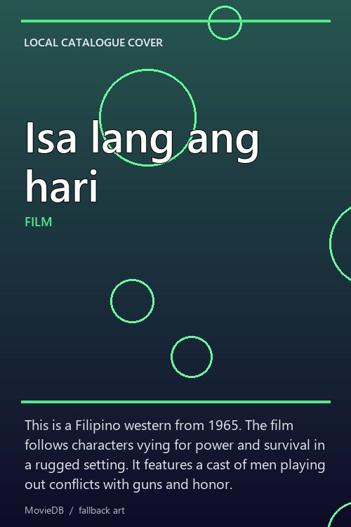 Isa lang ang hari poster