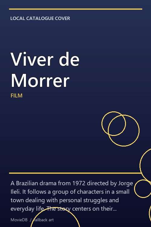 Viver de Morrer poster