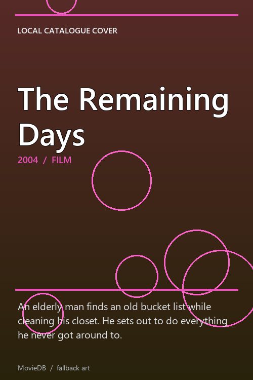 The Remaining Days poster