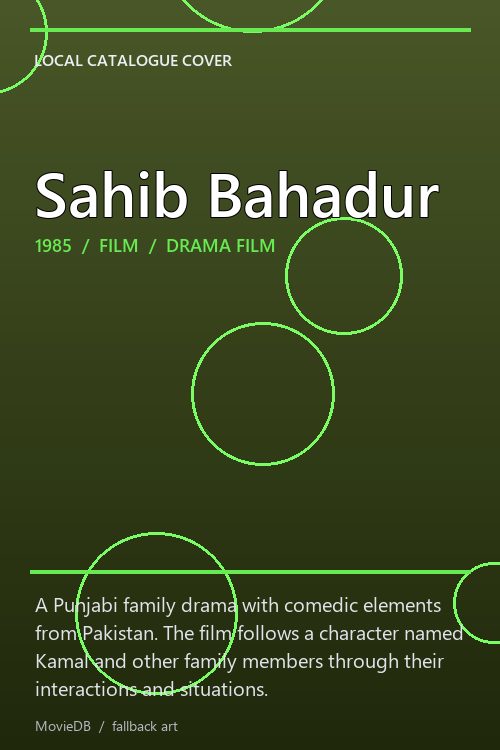 Sahib Bahadur poster
