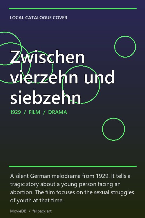 Zwischen vierzehn und siebzehn poster