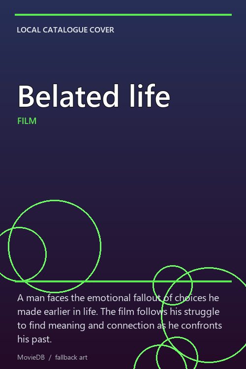 Belated life poster