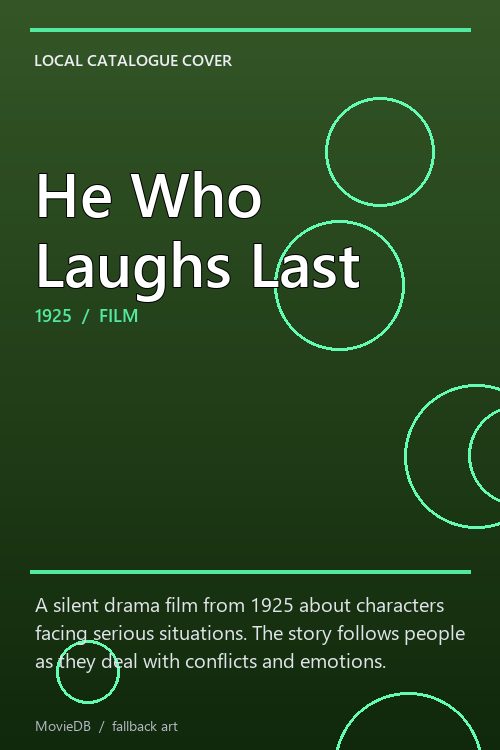 He Who Laughs Last poster