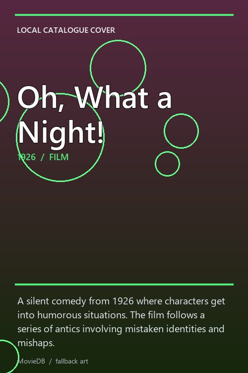 Oh, What a Night! poster
