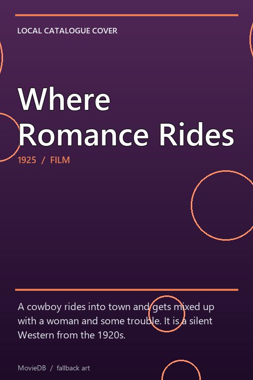 Where Romance Rides poster
