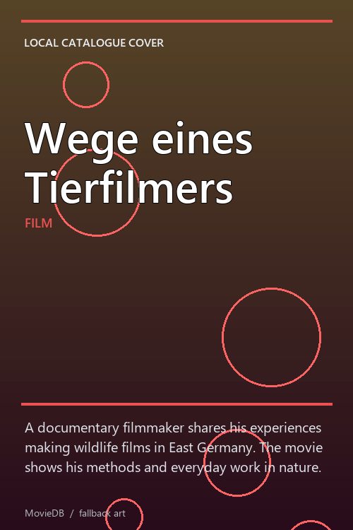 Wege eines Tierfilmers poster