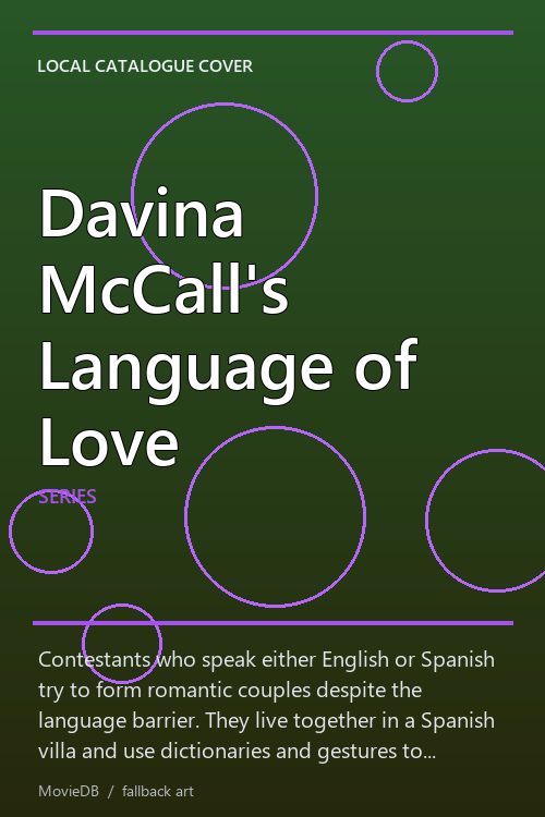 Davina McCall's Language of Love poster