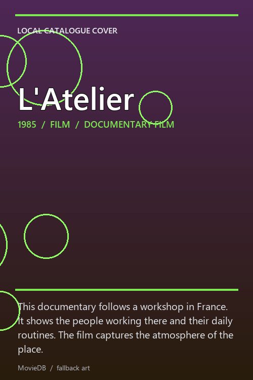 L'Atelier poster