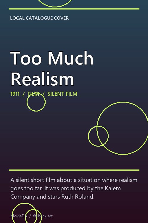 Too Much Realism poster