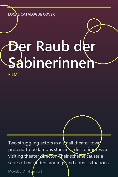 Der Raub der Sabinerinnen poster