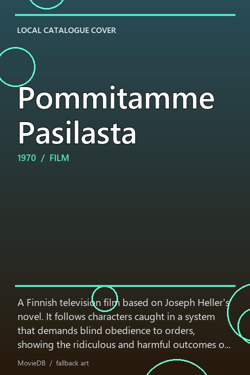 Pommitamme Pasilasta poster