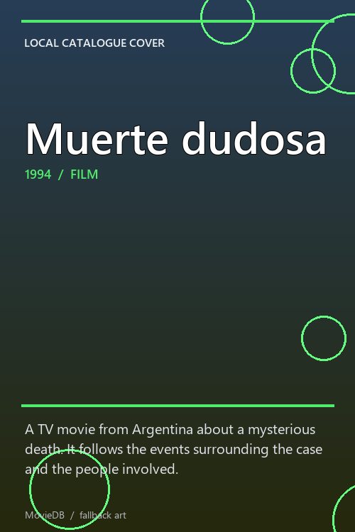 Muerte dudosa poster