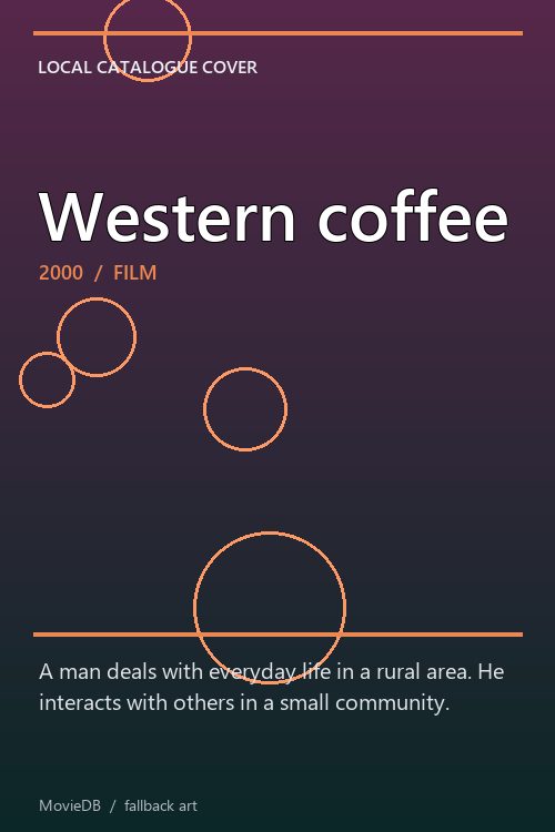 Western coffee poster