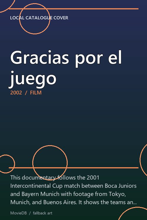 Gracias por el juego poster