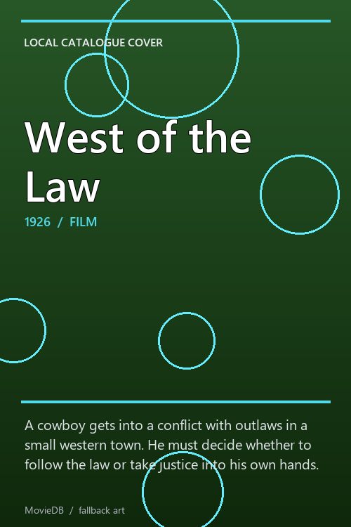 West of the Law poster