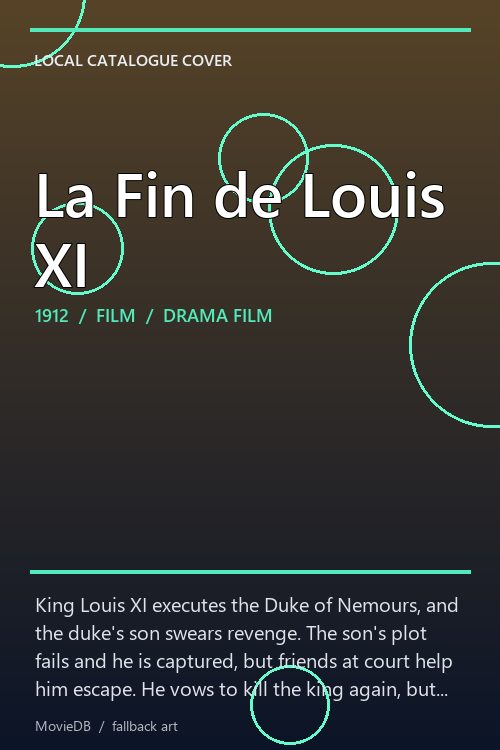 La Fin de Louis XI poster
