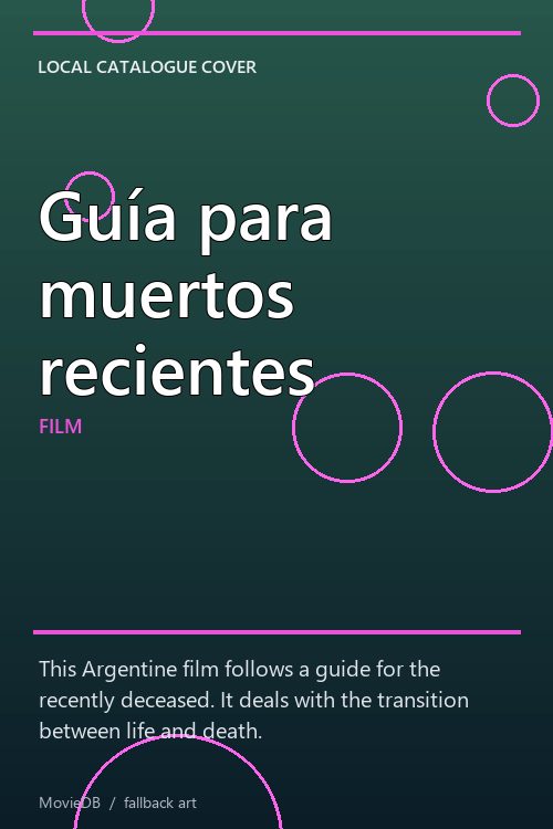 Guía para muertos recientes poster