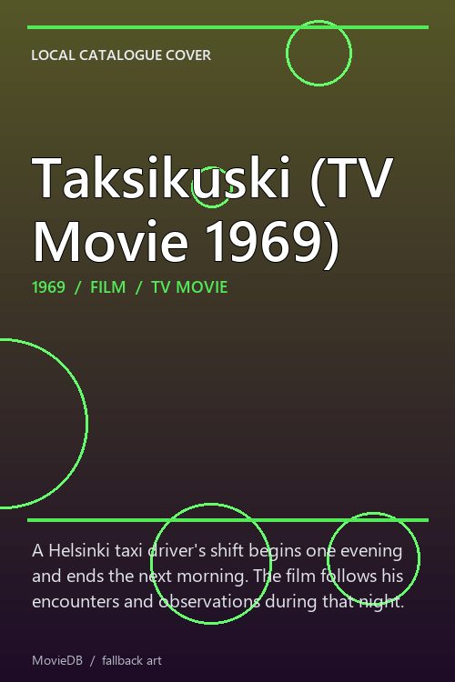 Taksikuski (TV Movie 1969) poster