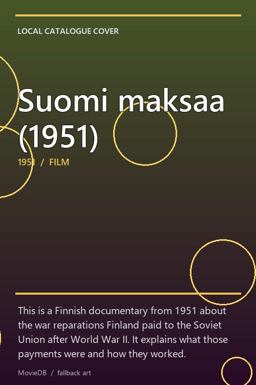 Suomi maksaa (1951) poster