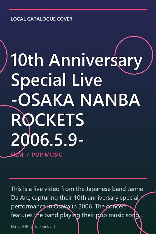 10th Anniversary Special Live -OSAKA NANBA ROCKETS 2006.5.9- poster
