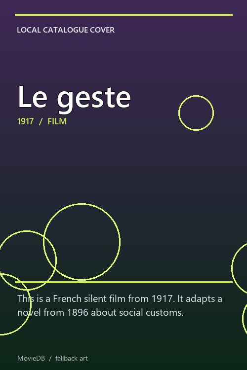 Le geste poster