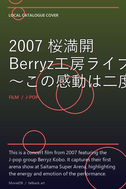 2007 桜満開 Berryz工房ライブ 〜この感動は二度とない瞬間である!〜 poster