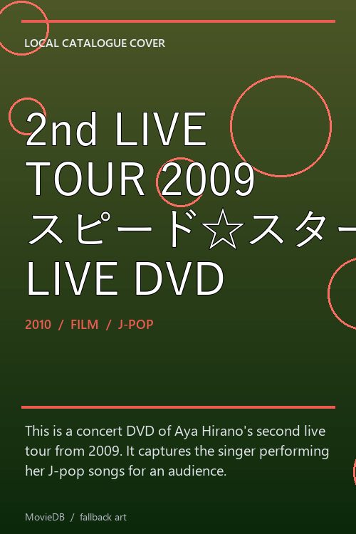2nd LIVE TOUR 2009 スピード☆スターツアーズ LIVE DVD poster