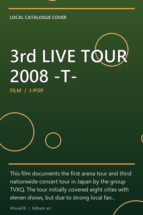 3rd LIVE TOUR 2008 -T- poster