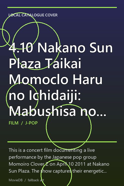 4.10 Nakano Sun Plaza Taikai Momoclo Haru no Ichidaiji: Mabushisa no Naka ni Kimi ga Ita poster