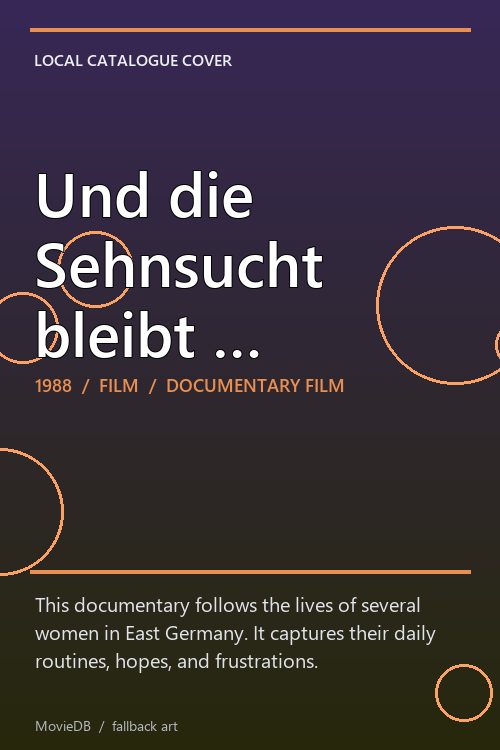 Und die Sehnsucht bleibt … poster