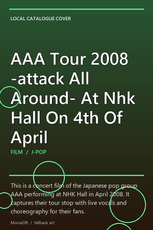 AAA Tour 2008 -attack All Around- At Nhk Hall On 4th Of April poster