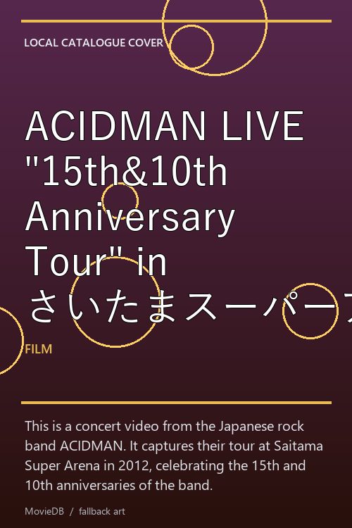 ACIDMAN LIVE "15th&10th Anniversary Tour" in さいたまスーパーアリーナ poster