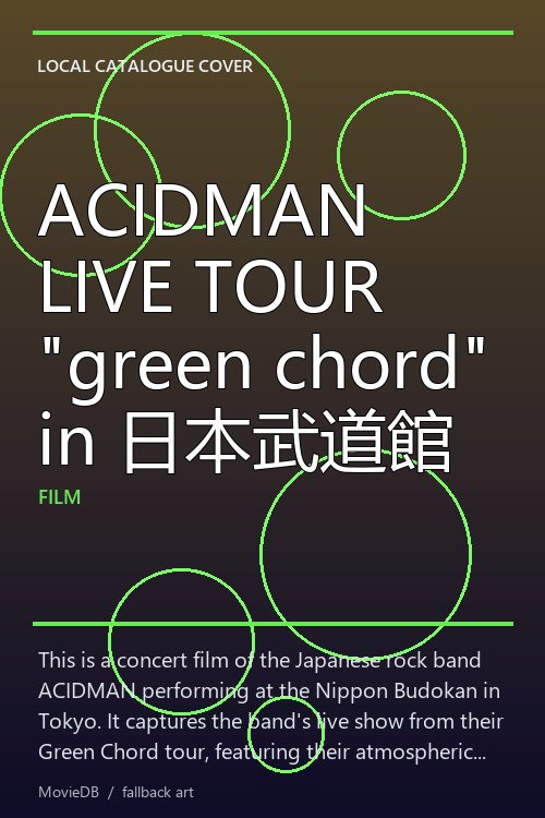 ACIDMAN LIVE TOUR "green chord" in 日本武道館 poster