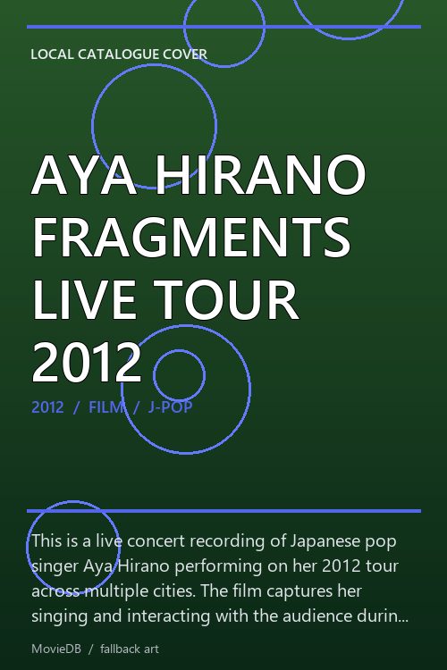AYA HIRANO FRAGMENTS LIVE TOUR 2012 poster