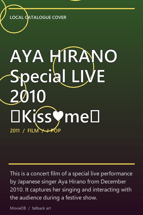 AYA HIRANO Special LIVE 2010 〜Kiss♥me〜 poster