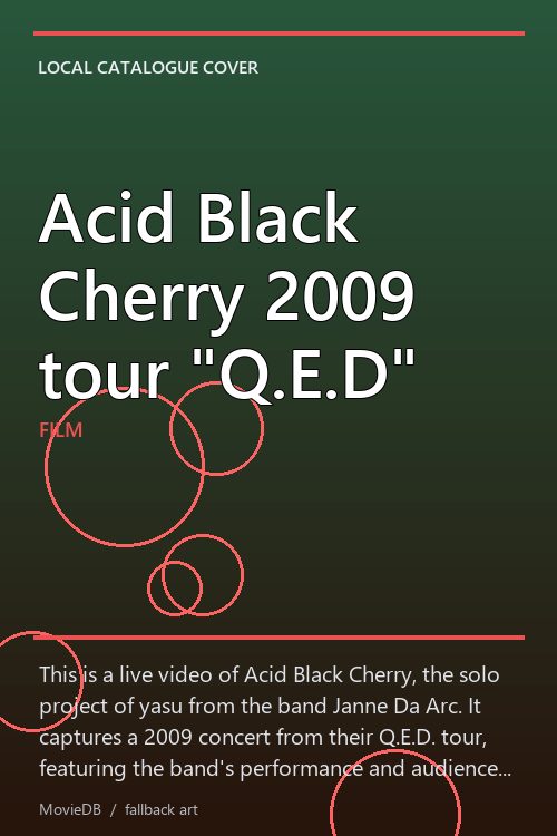 Acid Black Cherry 2009 tour "Q.E.D" poster