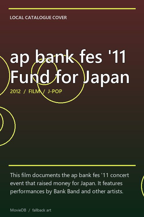 ap bank fes '11 Fund for Japan poster