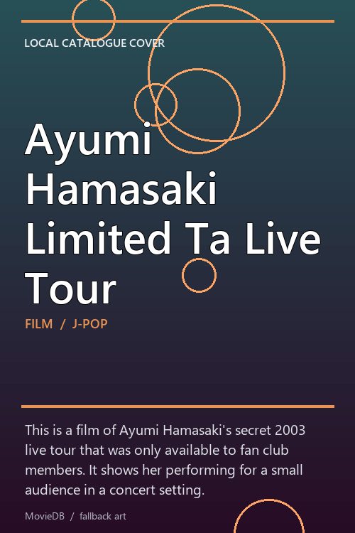 Ayumi Hamasaki Limited Ta Live Tour poster