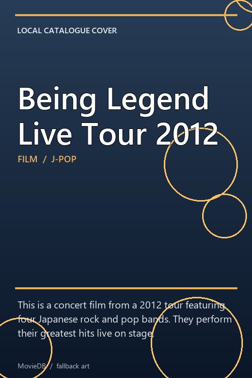 Being Legend Live Tour 2012 poster