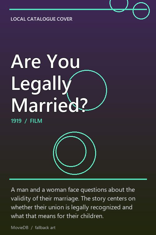 Are You Legally Married? poster