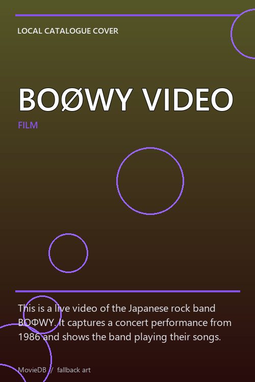 BOØWY VIDEO poster