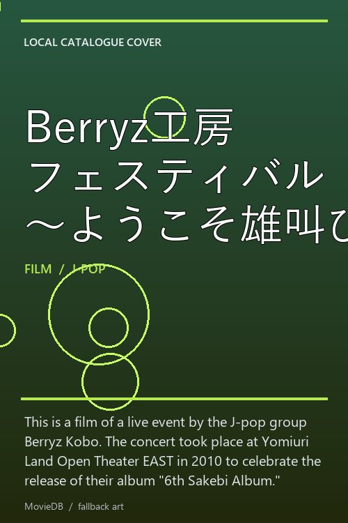 Berryz工房 フェスティバル 〜ようこそ雄叫びランドへ〜 poster