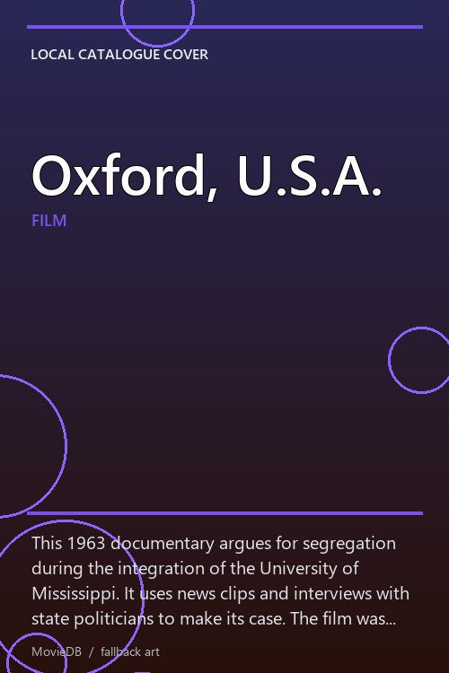 Oxford, U.S.A. poster