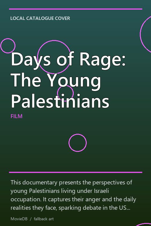 Days of Rage: The Young Palestinians poster