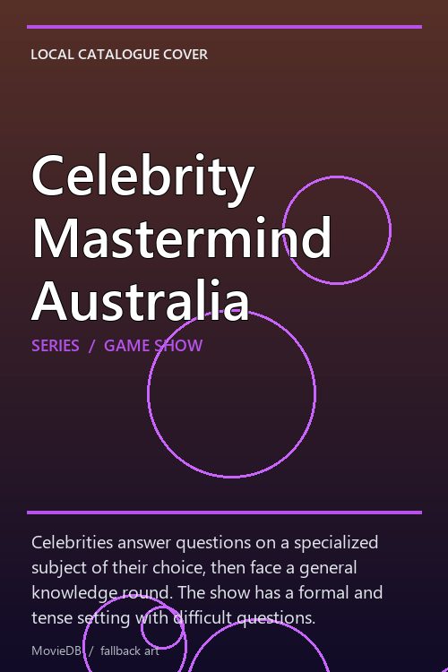 Celebrity Mastermind Australia poster