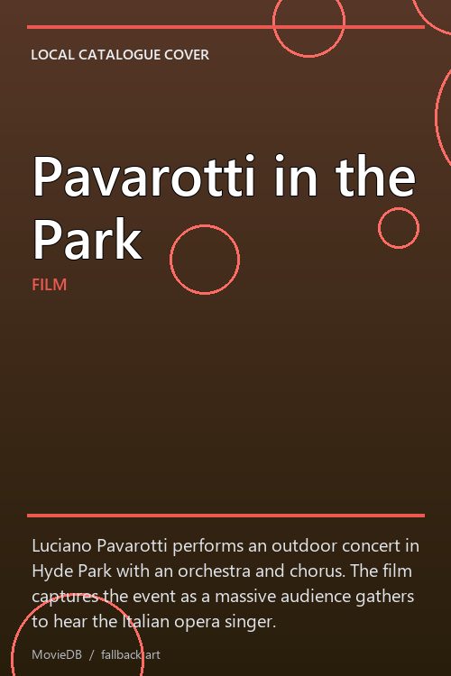 Pavarotti in the Park poster