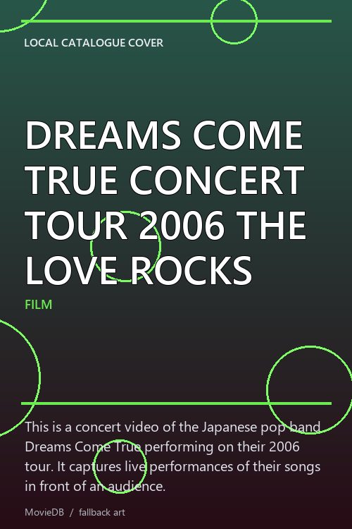 DREAMS COME TRUE CONCERT TOUR 2006 THE LOVE ROCKS poster