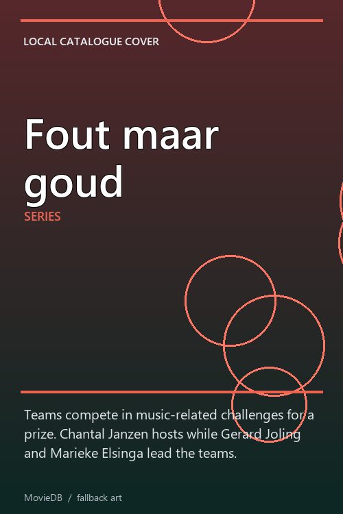 Fout maar goud poster