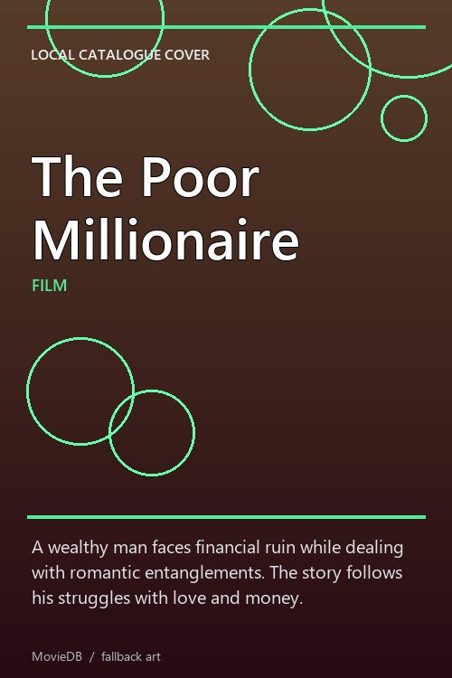 The Poor Millionaire poster